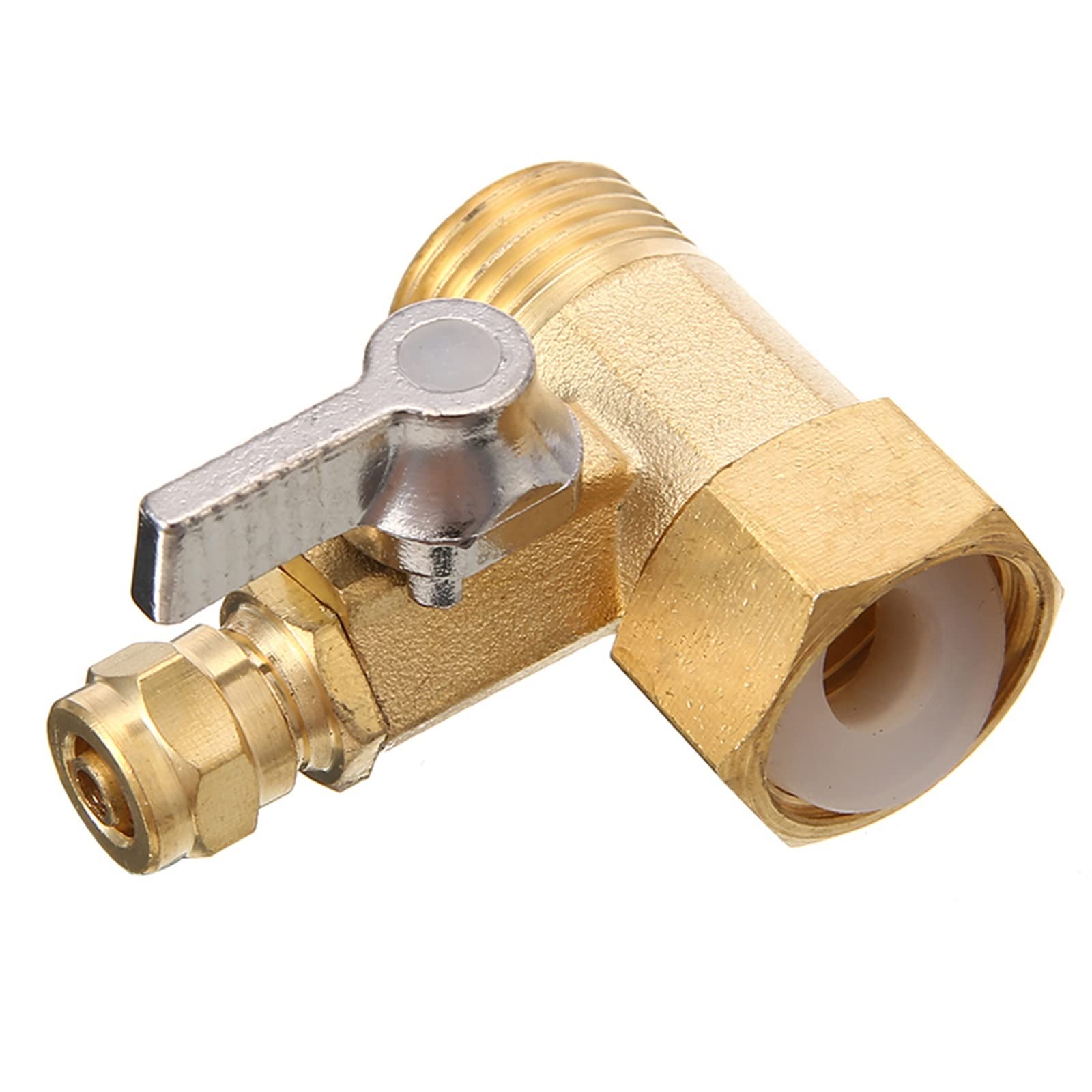 Vannes à Bille en Laiton adaptateur eau d'alimentation trois unions 1/2 1/4 tuyau filtre