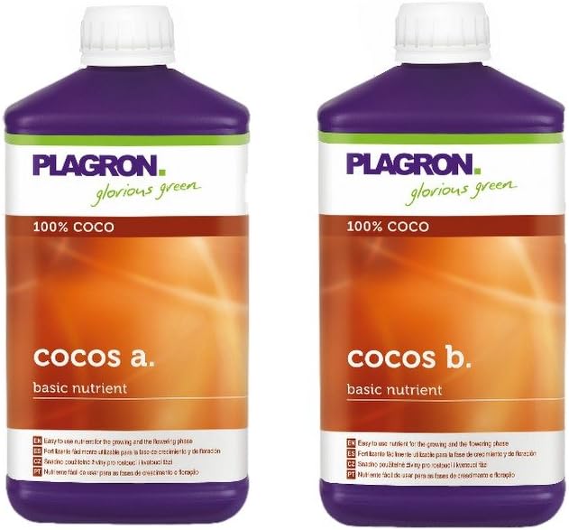 Plagron Coco Coir A&B Grow Bloom Nutrient Fertiliser Hydroponics 1, 5, 10 Litre (A&B 1L)