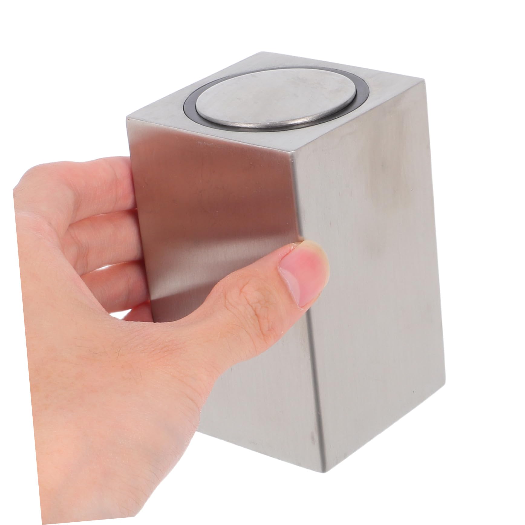 LIFKOME Dispensador Portátil De Palillos De Dientes Acero Inoxidable 304, Caja Cuadrada a Presión Dispensación Automática, Compacto y Ligero Para Mesa, Viajes y Uso Diario