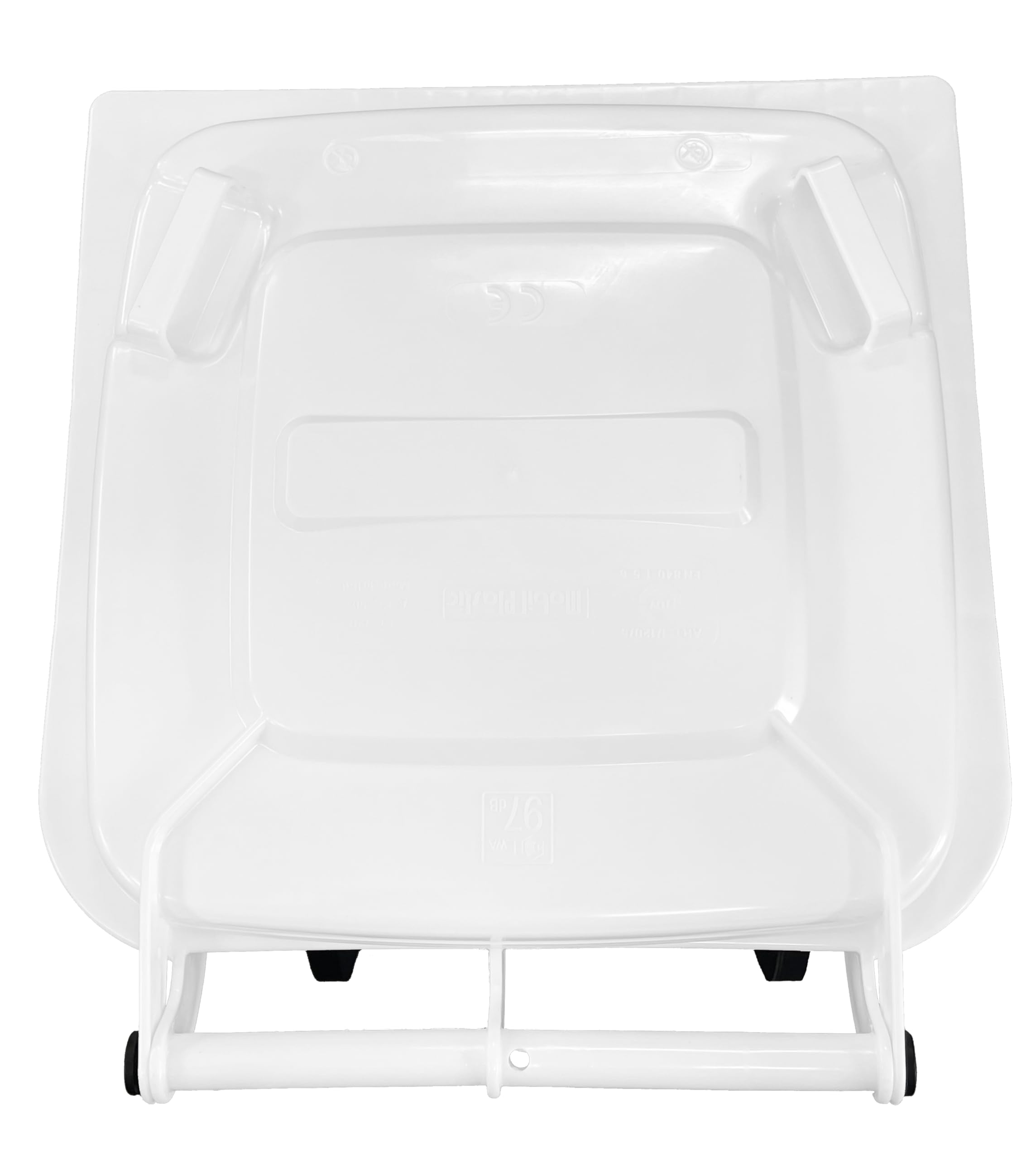 Mobil Plastic – Poubelle Tri Sélectif 120L avec Couvercle et Roues – Conteneur Déchets Extérieur en Plastique PEHD Résistant – Blanc – Certifiée Norme UNI EN 840