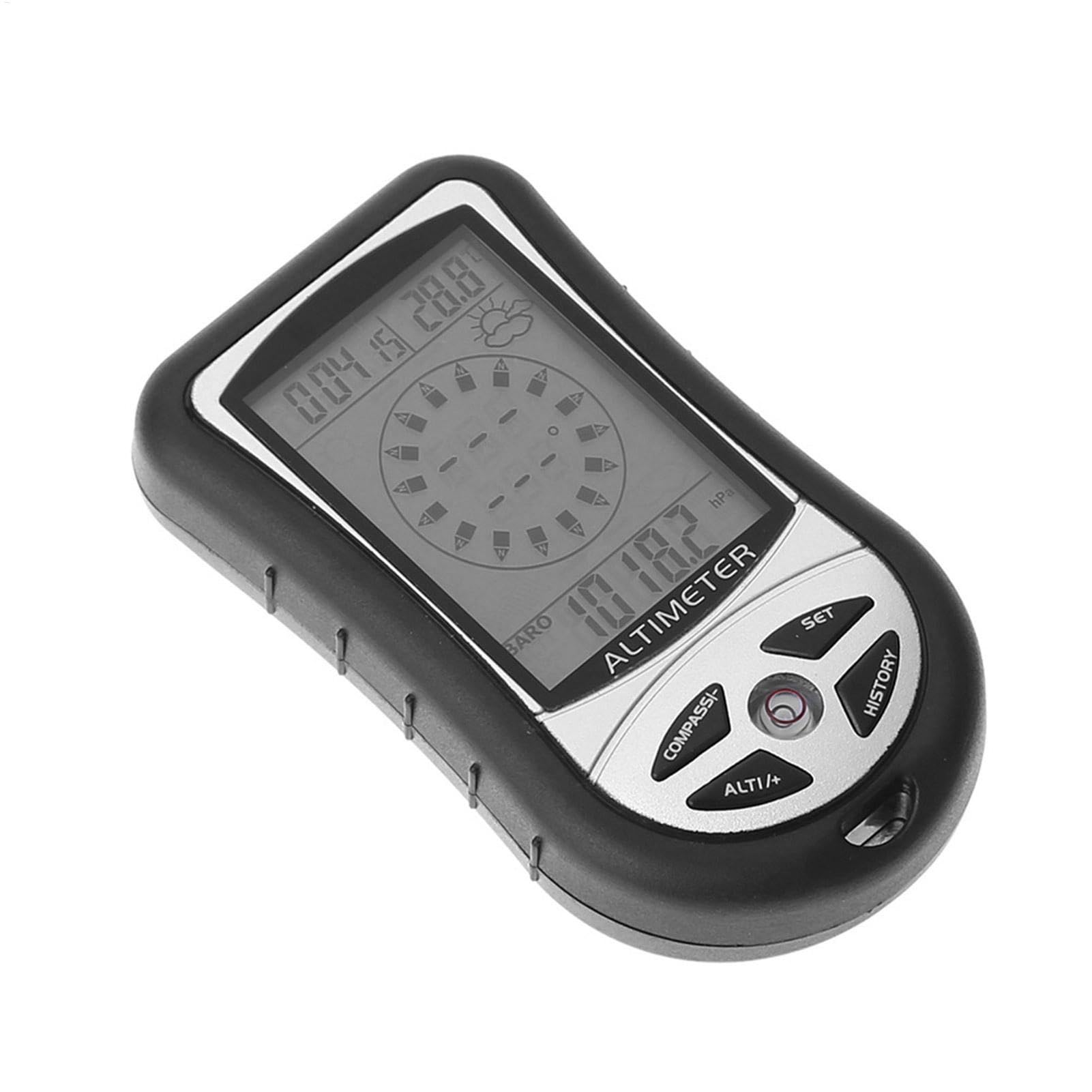 Elektronischer Höhenmesser, Höhenmesser - 8 in 1 Höhenmesser Handheld Compass Barometer Temperaturanzeige | Tragbare Wettervorhersage mit Hintergrundbeleuchtung, Zeituhr, Messgerät für Outdoor -Sporta