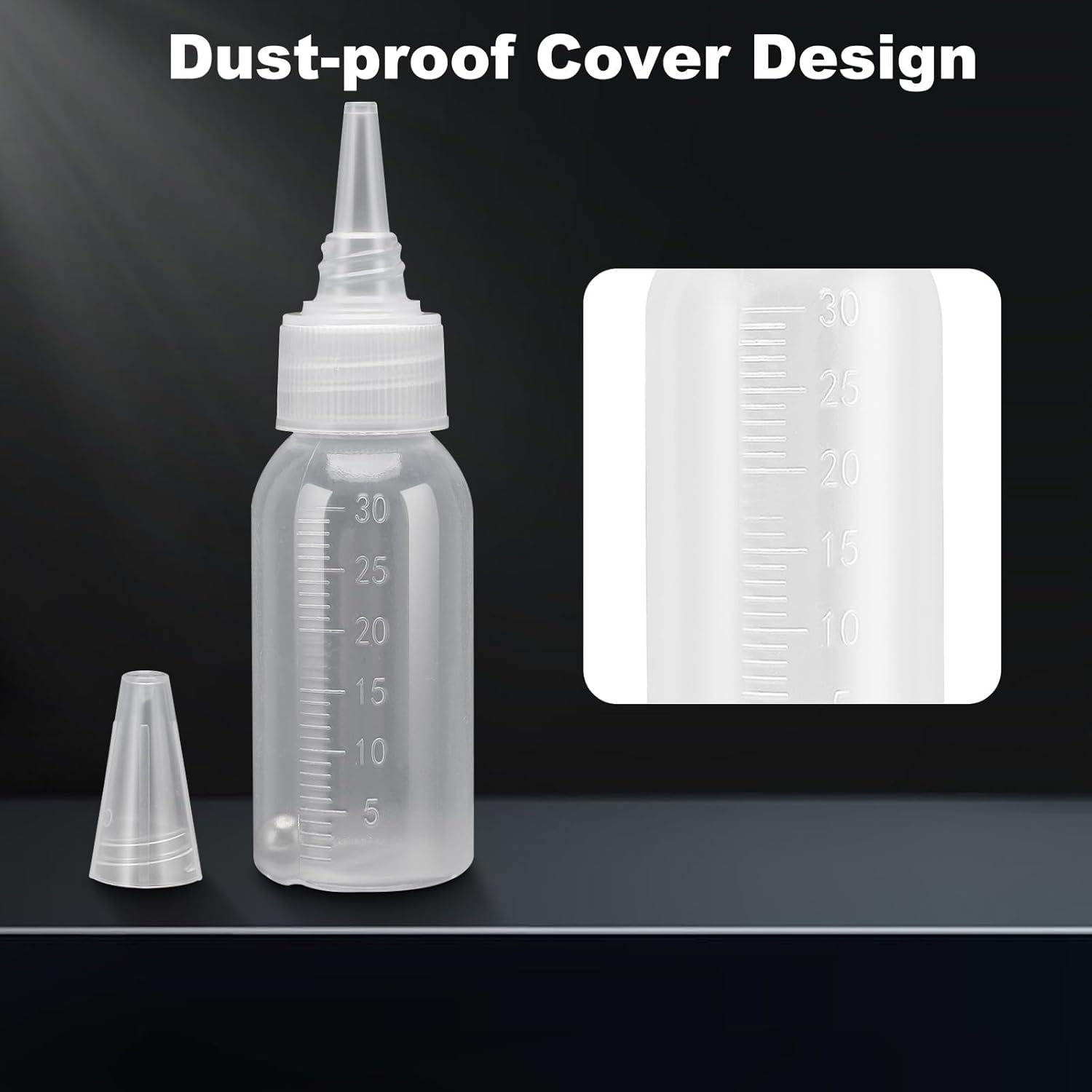 Tbest Paint Bottle,10 Pack Airbrush Paint Bottles Jars Plastic containers 1oz/30ml of Acrylic Storage Mixing with Ball jar Bottle Mixer resealable Empty Small Squirt 1inch Container Squeeze - Image 5