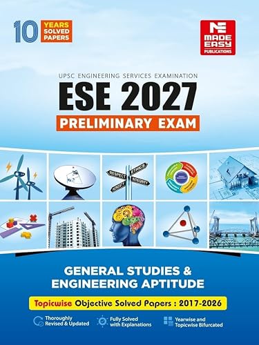 ESE (Prelims) 2027: General Studies and Engineering Aptitude Topicwise Objective 10 Year Solved Papers