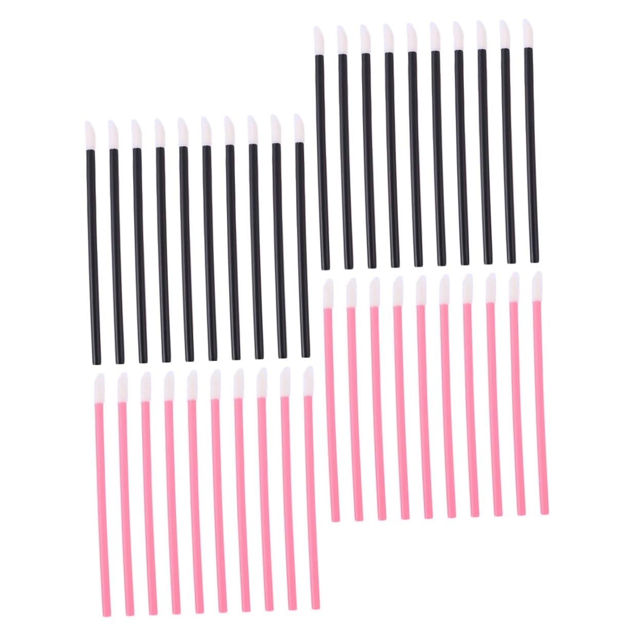 400pcs Disposable Lip Brushes and Lipstick Applicator Wands Small Plastic Cosmetic Lip Balm and Scrub Brush Set for Professional Makeup and Beauty Salon Use