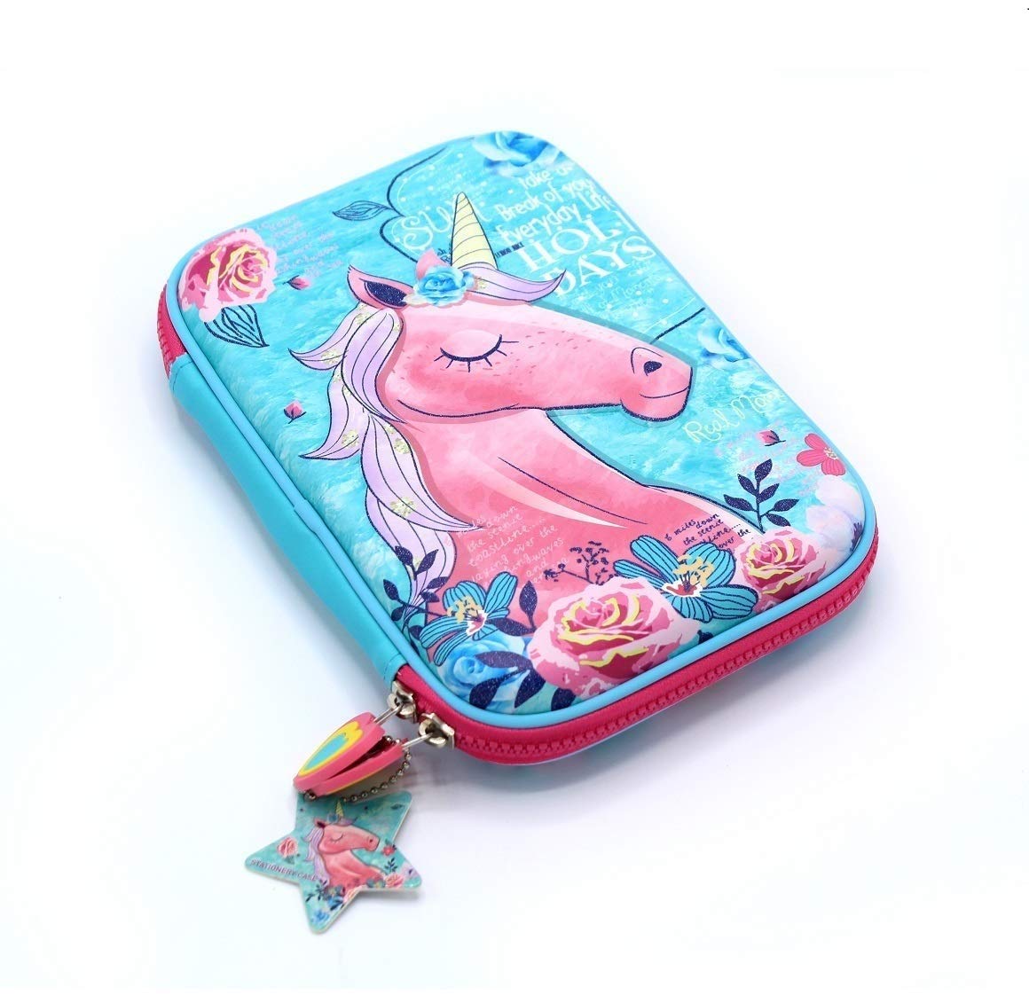 Mistazzo EVA Unicorn Printed Style Large Capacity Multipurpose Pencil Case for Kid (Blue) (B07KP98M71) Amazon Price History, Amazon Price Tracker
