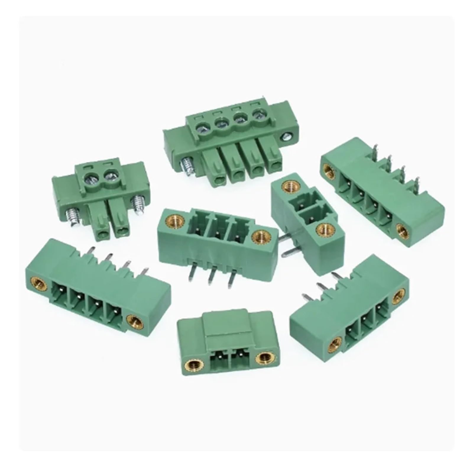 Borniers muraux 10 broches à angle droit pas 3,81 mm connecteur PCB 15EDG x5