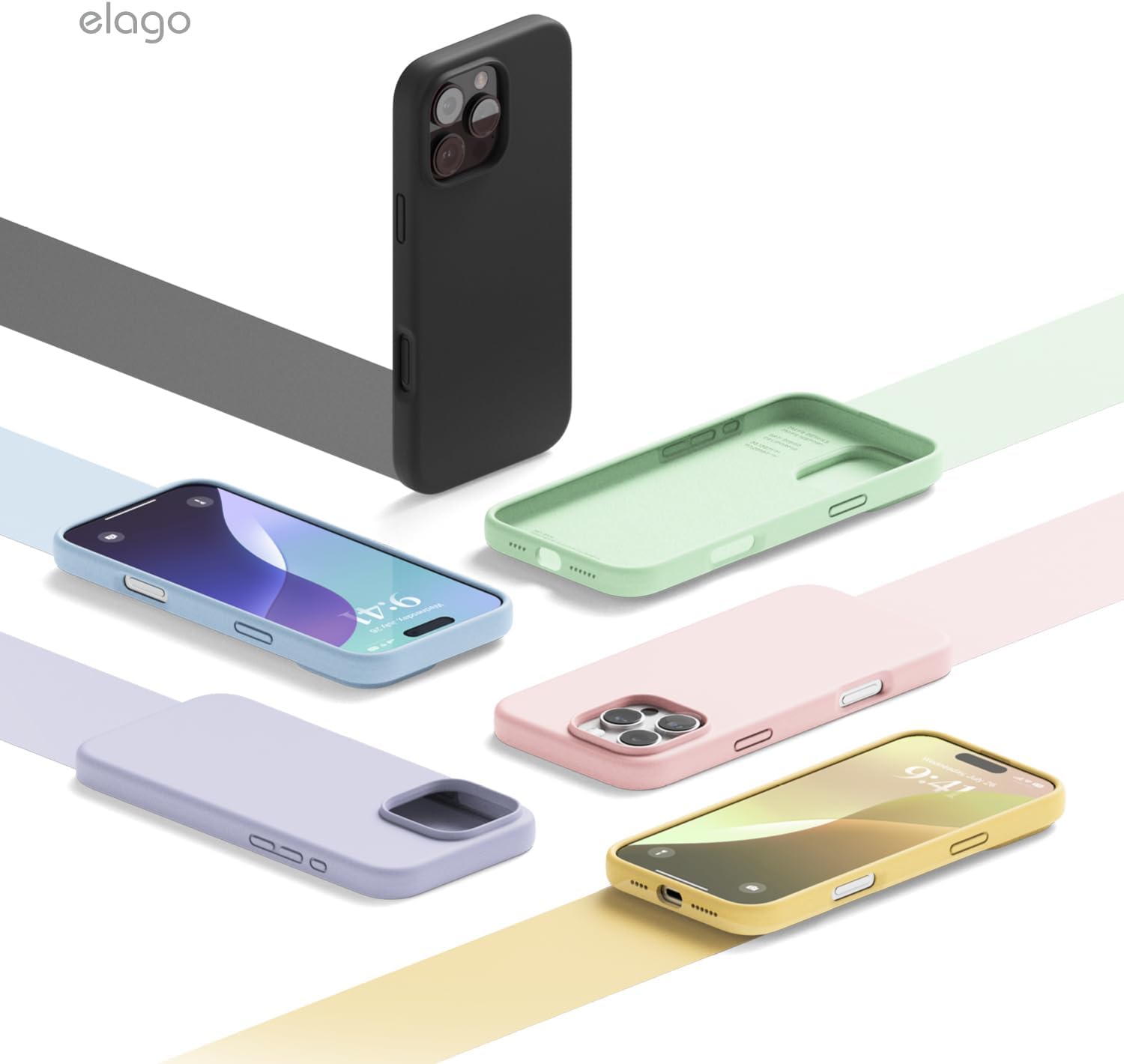 elago Compatible with iPhone 16 Pro Case, Premium Liquid Silicone Case, Full Body Protective Cover, Shockproof, Slim Phone Case, Anti-Scratch Soft Microfiber Lining, 6.3 inch (Black) 9 61VhwpYboJL. AC SL1500