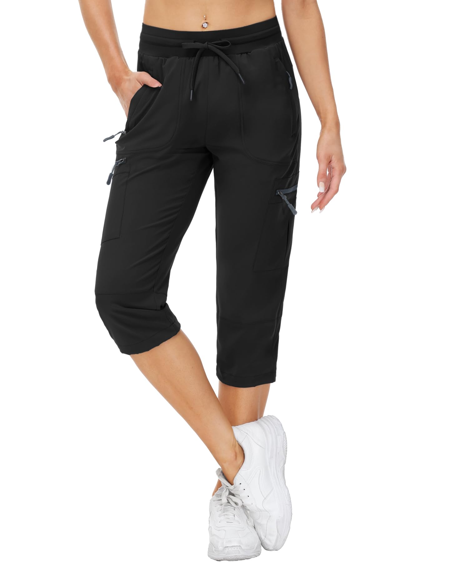 VILIGO Womens Cargo Joggers Hiking Pants Lightweight Quick Dry Water Resistant Travel Casual Womens Pants with Zipper Pockets