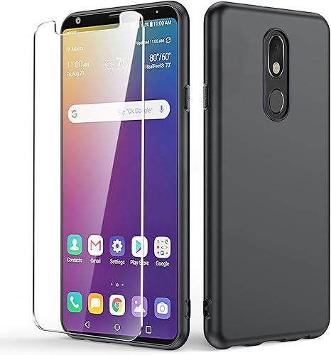 Dioxide Funda compatible con LG Stylo 5 con protector de pantalla, funda de silicona TPU suave a prueba de golpes, antideslizante, funda protectora