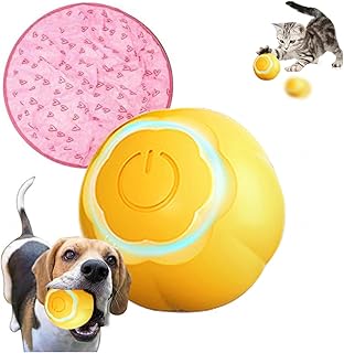 猫 玩具 ボール 光るボール 電動 ランダムに転がる 玩具 USB充電式 猫のおもちゃ 猫おもちゃボール 猫ボール 子猫のおもちゃ 中小型犬猫兼用,A