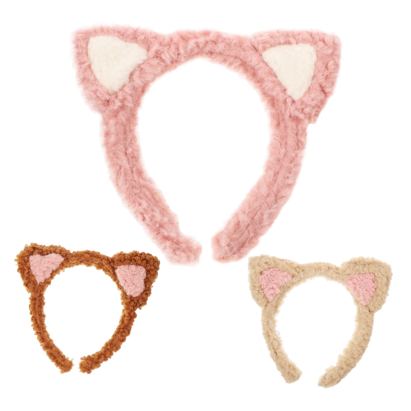 FOMIYES 15 Piezas Venda Lavarse La Cara Diadema Lindas Diademas Coreanas Diadema De Fiesta Cosplay Diademas De Gato Difuso Ducha Flaco Tocado Tela Animal Protección De La Piel Perder