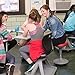 Learniture Adjustable Height Active Learning Stool for Office Desks and Classrooms, Foam-Padded Backless Wobble Stool with Rocking Motion, Black
