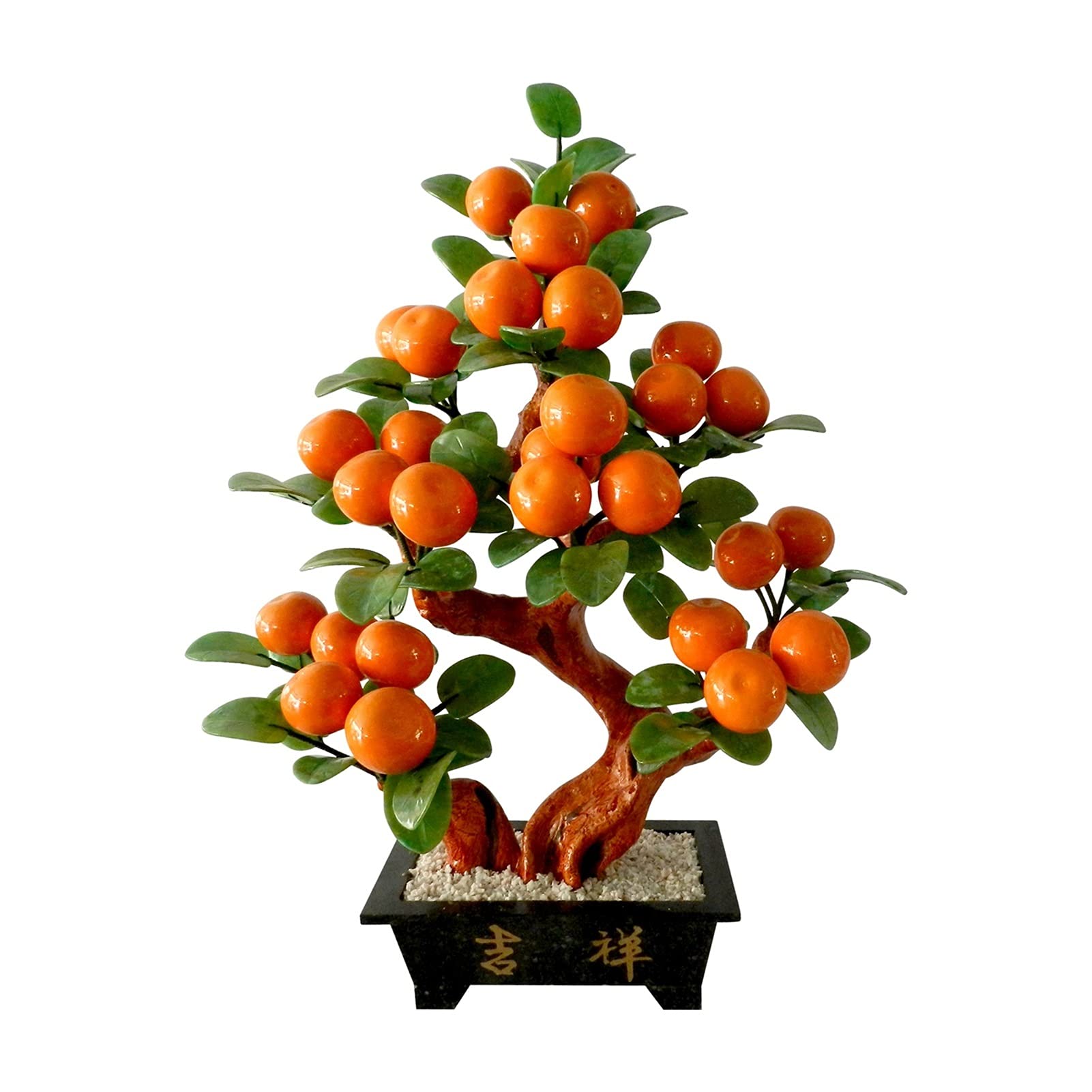 Sztuczne Bonsai Blat Drzewo Bonsai Jadeit Pomarańczowe Drzewo Artificia Jadeit Bonsai Kreatywne Wysokiej klasy Pomarańczowe Ozdoby Drzewa Do Domowego Biura Wystrój Domowego Biura