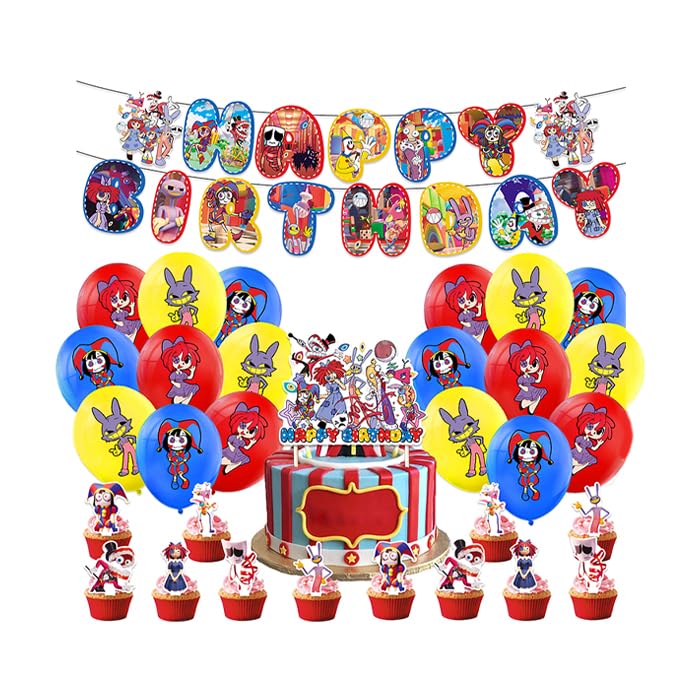 Decoracion Cumpleaños Amazing Digital Circus Globos Cumpleaños Amazing Digital Circus Adornos Tartas the Amazing Digital Circus Pancartas Cumpleaños