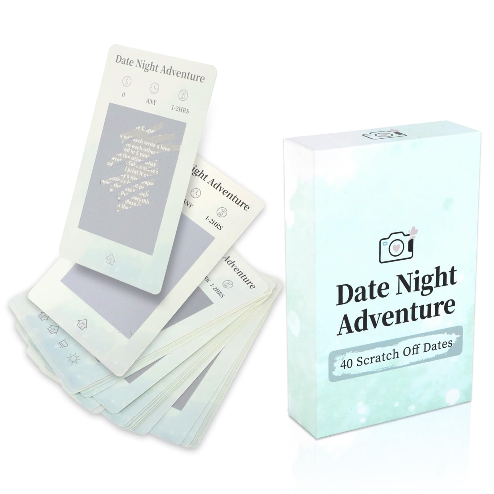 40 Creative Date Night Card Games for Couples, Unique Date Deck Scratch Off Cards