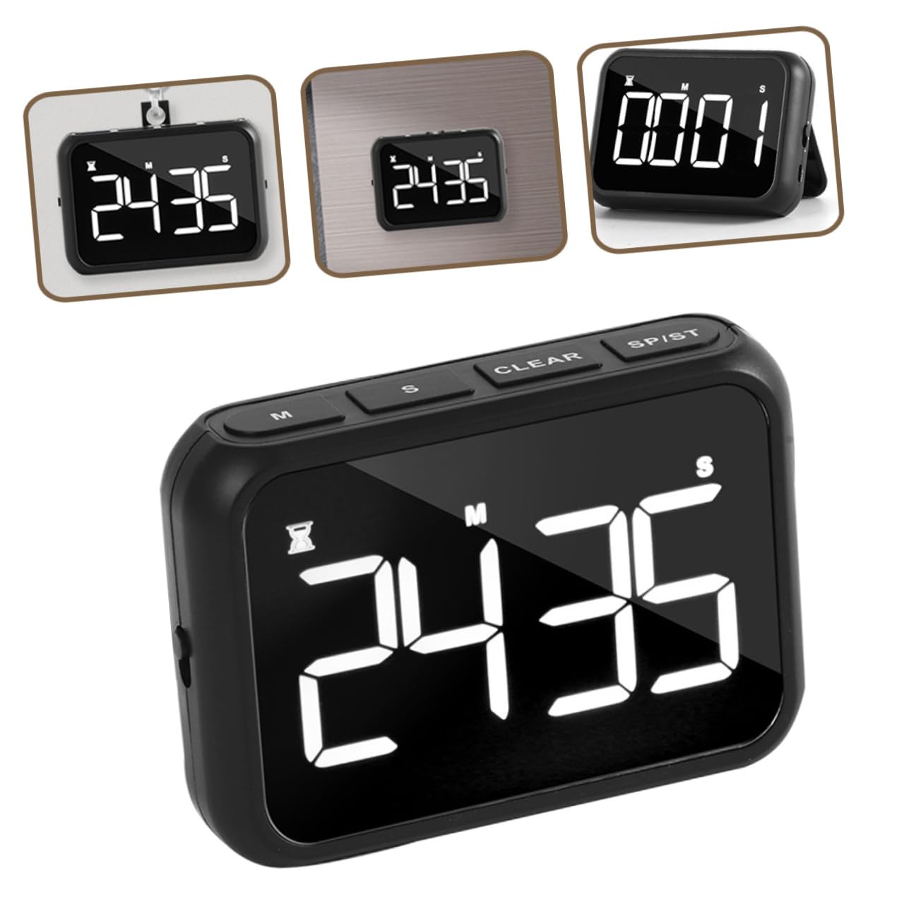 Timer da Cucina LED Digitale Allarme e Grande Display
