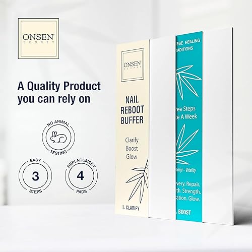 Miniatura 4 de Onsen Secret Almohadillas de repuesto para bloque de uñas, bloque de pulido de 3 vías, almohadillas naturales para pulir uñas con 3 lados gruesos,