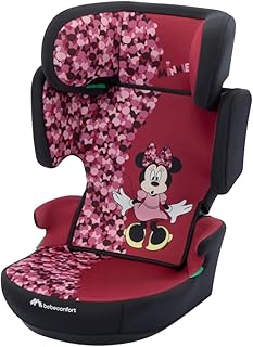 Bebeconfort Disney Hera i-Safe, Reboarder Kindersitz, 3,5–12 Jahre (100–150 cm), Kindersitz Miss Minnie, Klappbarer, Gurtinstallation, 14 Kopfstützenpositionen, Fun Minnie