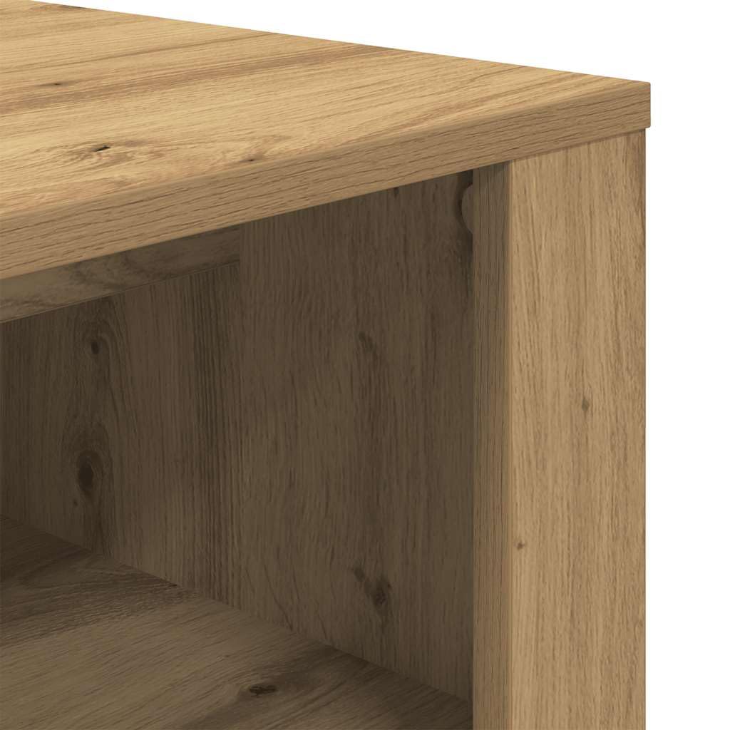 Hothingwell Schuhbank, Eiche, 2 Fächer, Aufbewahrungsmöbel aus robustem Holz, bequeme Sitzfläche zum Ausziehen der Schuhe, leicht zu reinigen mit einem feuchten Tuch