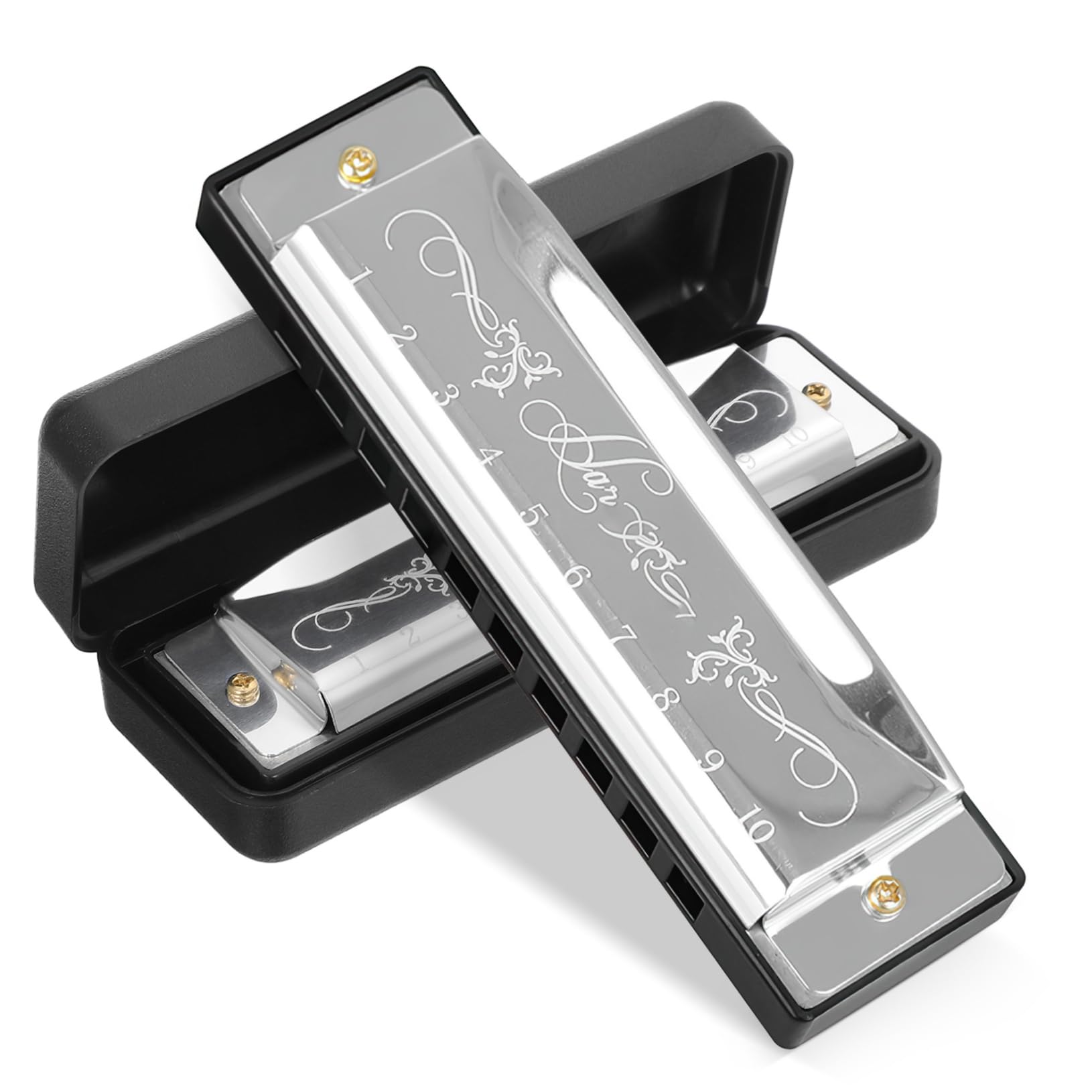 Toddmomy Harmonica Portable Music Instrument for Beginners Durable Crisp Sound for Developing Musical Skills