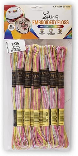 Miniatura 83 de Paquete de 12 hilos de bordado de alta calidad, madejas de 100% algodón egipcio de alta calidad, hilo de bordado de punto de cruz, algodón trenzado