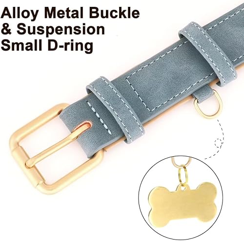 Miniatura 4 de Beirui Collar de perro personalizado con placa de nombre, collar de perro personalizado con nombre y número de teléfono, collares de perro de cuero