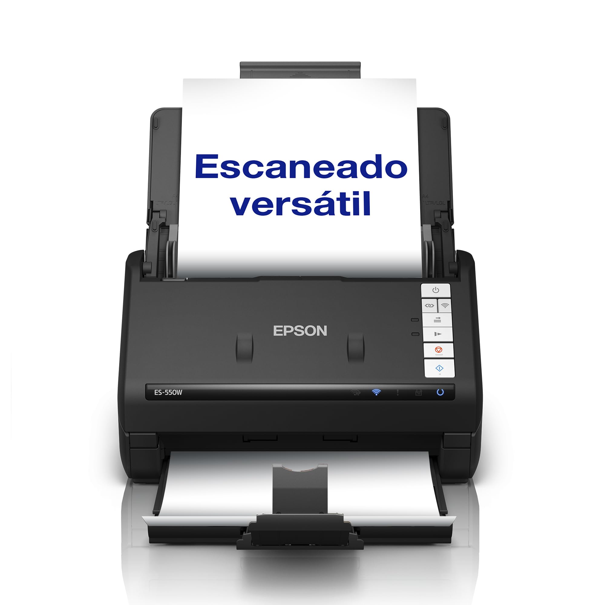 Epson Workforce ES-550W Escáner de Documentos inalámbrico | 45 ppm / 90 ipm | Alimentador automático de Documentos de 100 Hojas | Color | Conectividad USB | hasta A4