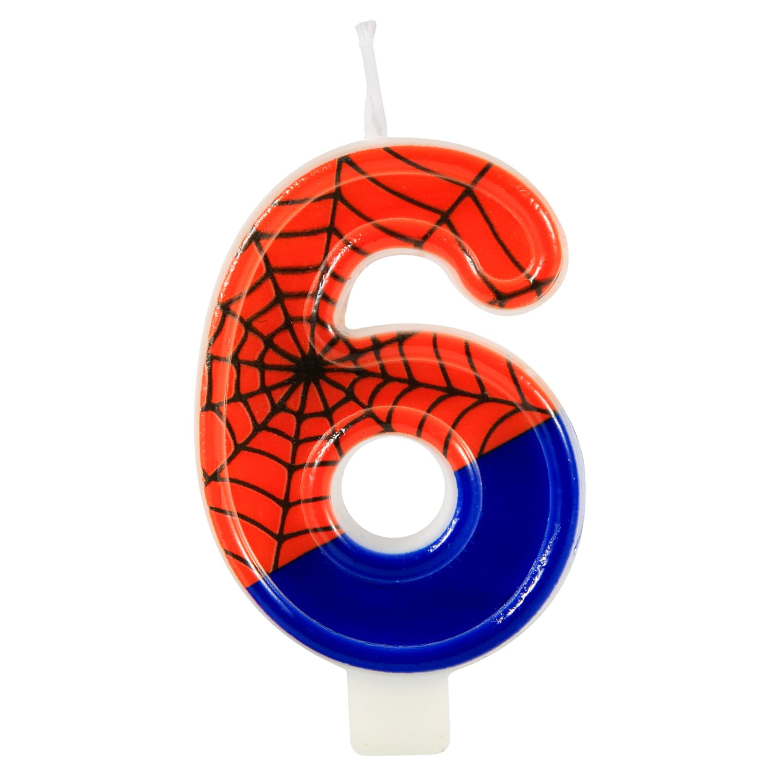 Spider Candle, Spider Web Candles Number Candle Cake Topper Candle Birthday Cake Candles Spider Birthday Decorations for Boy Spider Themed Birthday Party Halloween Party Supplies (6)