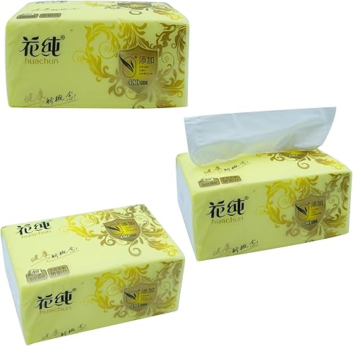 Miniatura 2 de Paquete de 8 pañuelos faciales desechables suaves, servilletas, papel higiénico, funda de bolsa no caja, material de fibra de pulpa de madera nativa