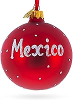 Vista 2 de Pirámide maya, bola de cristal de México, adorno navideño de 3.25 pulgadas