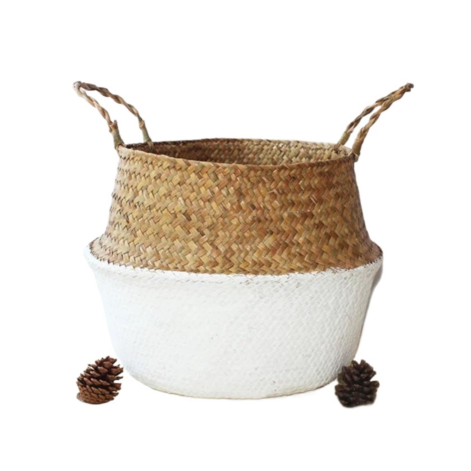 LuoAXINN Woven Straw Flower Pot Straw Weaving Flower Plant Pot Basket Planter Indoor Outdoor Containers Dirty