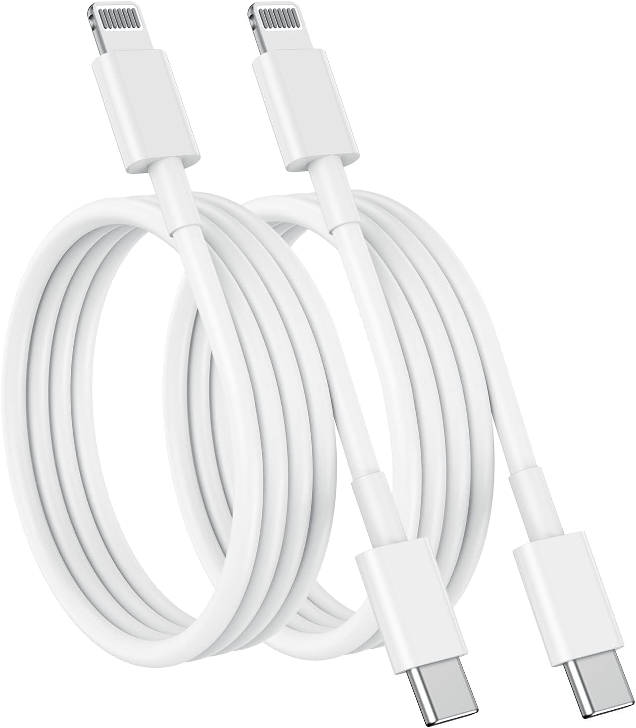 Susnwere USB C to Lightning Cable (2pack 1m), MFi Certified iPhone Fast Charger Cables 1m, Power Delivery Original Type C Charging Cord for Apple iPhone 14/13/12/11 Pro/11/XS MAX/XR/8,iPad (White)