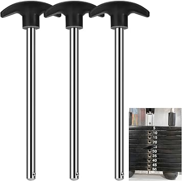 3 Weight Stack Pins Weight Stack Gym Pins Weight Lifting Pins Universal Home Commercial Gym Strength Training Equipment Machine Pins Insert Accessories 3/8" Diameter / 6" Lock Space