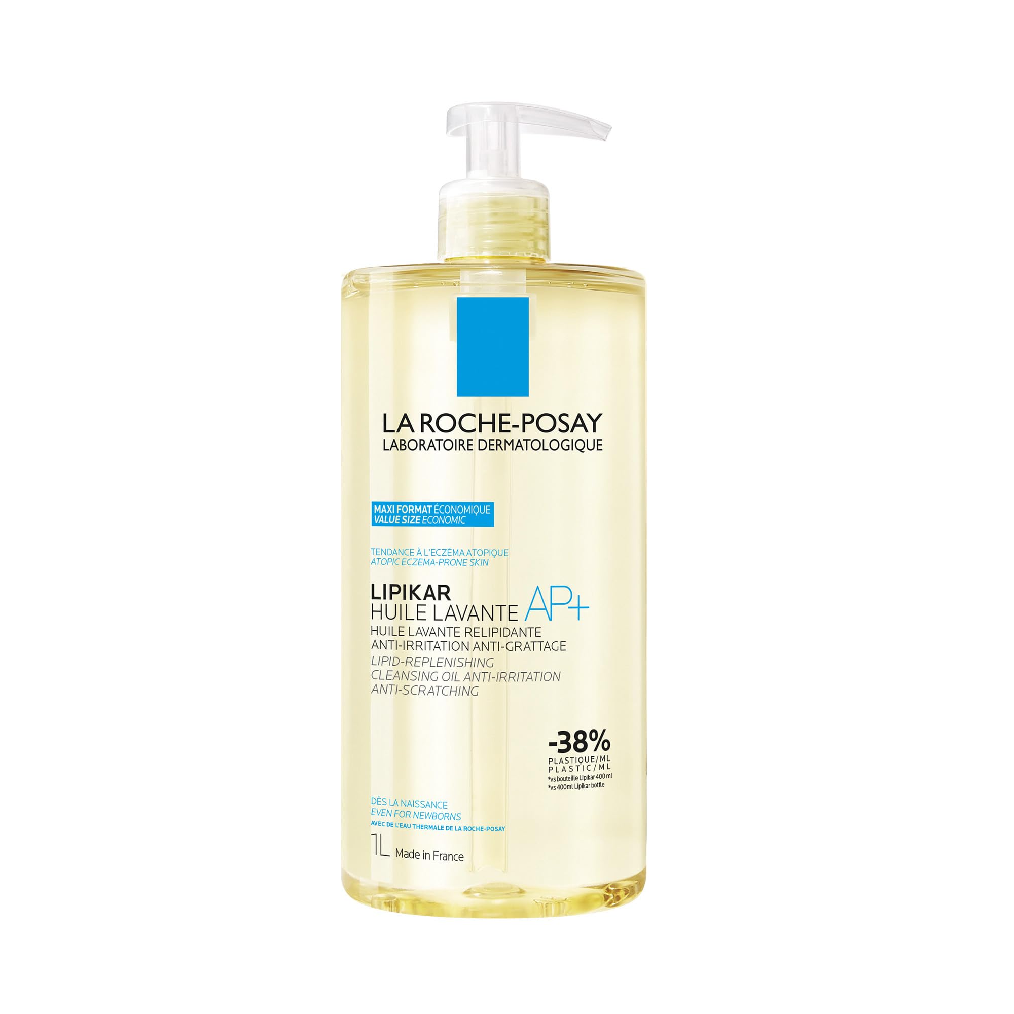 La Roche-Posay Lipikar Dusch- und Badeöl AP+ Rückfettendes Duschgel - Badeöl für juckende, trockene und empfindliche Haut
