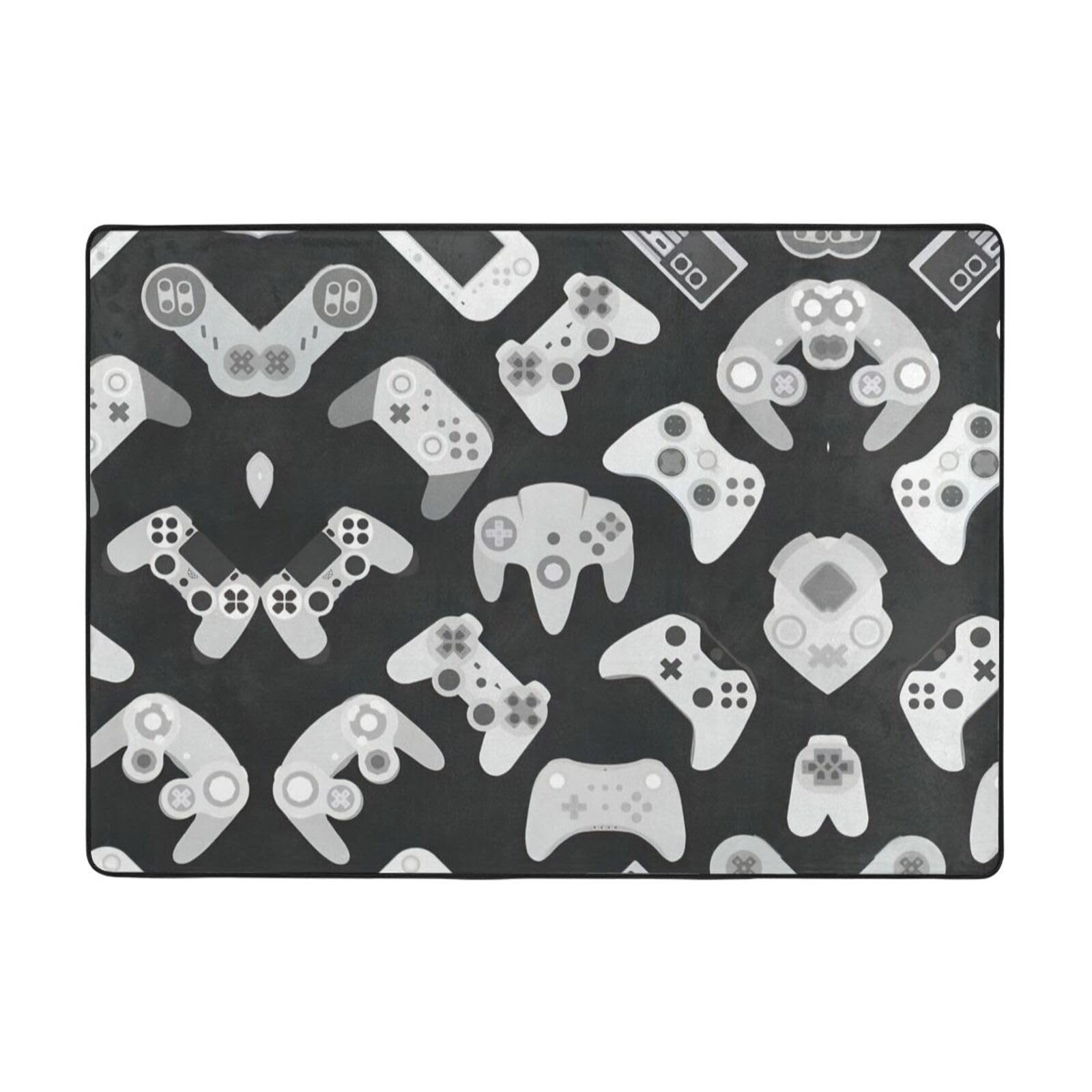 Tapis de yoga antidérapant 203 x 148 cm grand format manette de jeu