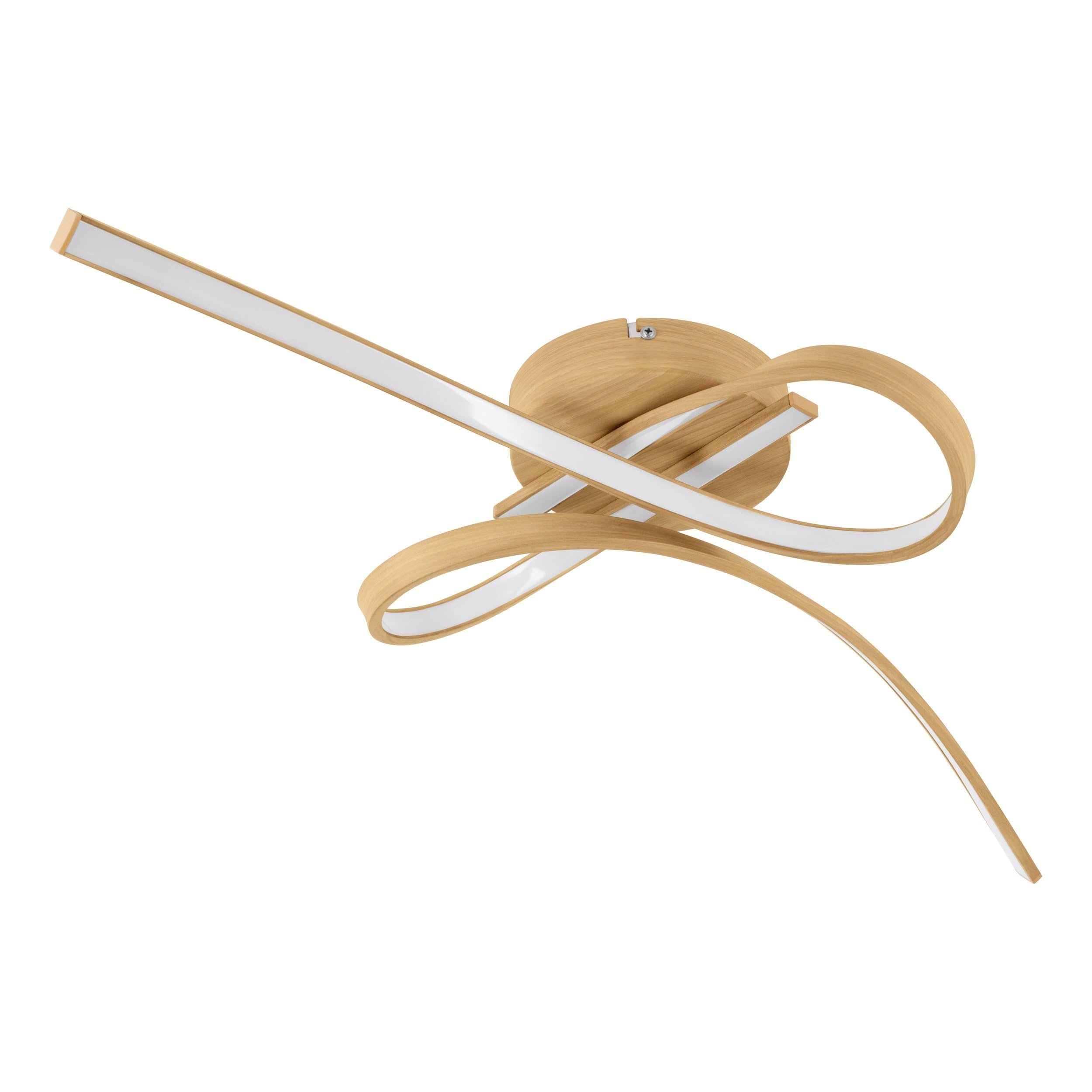 Plafonnier LED design courbé Eglo Selvina 2 pour un éclairage homogène et chaleureux