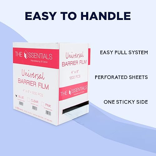 Miniatura 4 de The Essentials Rollo de película de barrera con caja dispensadora, láminas perforadas de 4 x 6 pulgadas, película de barrera adhesiva para fines