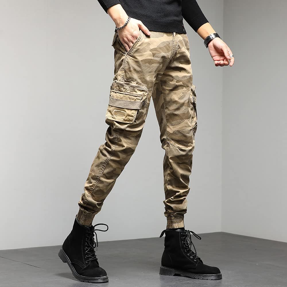 AAPAH Single Road Mens Cargo Pants Men Techwear Camouflage Military Joggers Male Trousers Streetwear Casual
