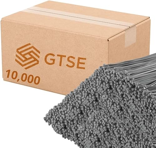 Miniatura 55 de GTSE - Paquete de 100 bridas con cremallera de 20.3 cm, color plateado/gris, 8.06 kg de resistencia, bridas de nailon grises resistentes a los rayos