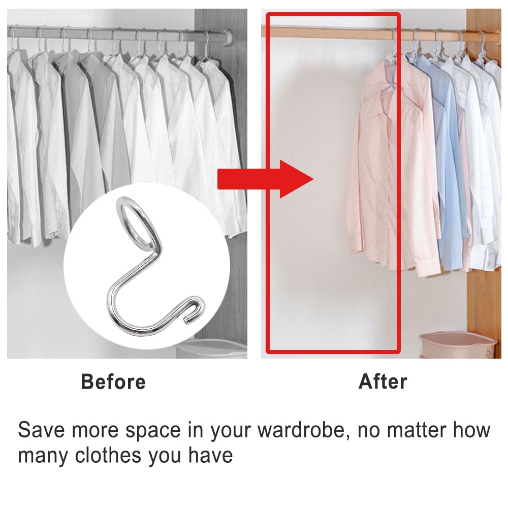 25 Ganci Appendiabiti In Acciaio Inox - Connettori Salvaspazio Per Armadio - Foto 2