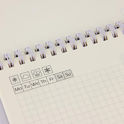 Miniatura 10 de Paquete de 2 cuadernos en espiral con líneas y en blanco, tamaño A5, papel grueso de primera calidad