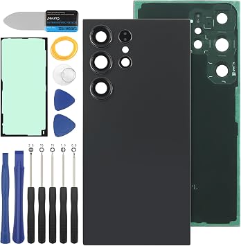 Back Cover Glass Replacement for Samsung Galaxy S24 Ultra 5G 2024 Rear Back Glass Replacement with Repair Tool KitsColor Black