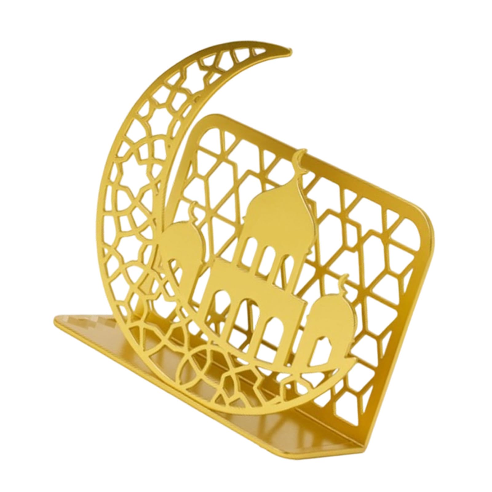 Kalttoy Multicolor Iron Tissue Holder Featuring Moons Star Embossing Functional Home Decors Accent Piece Unique Paper Stand Artistic Metal Tissue Display Rack