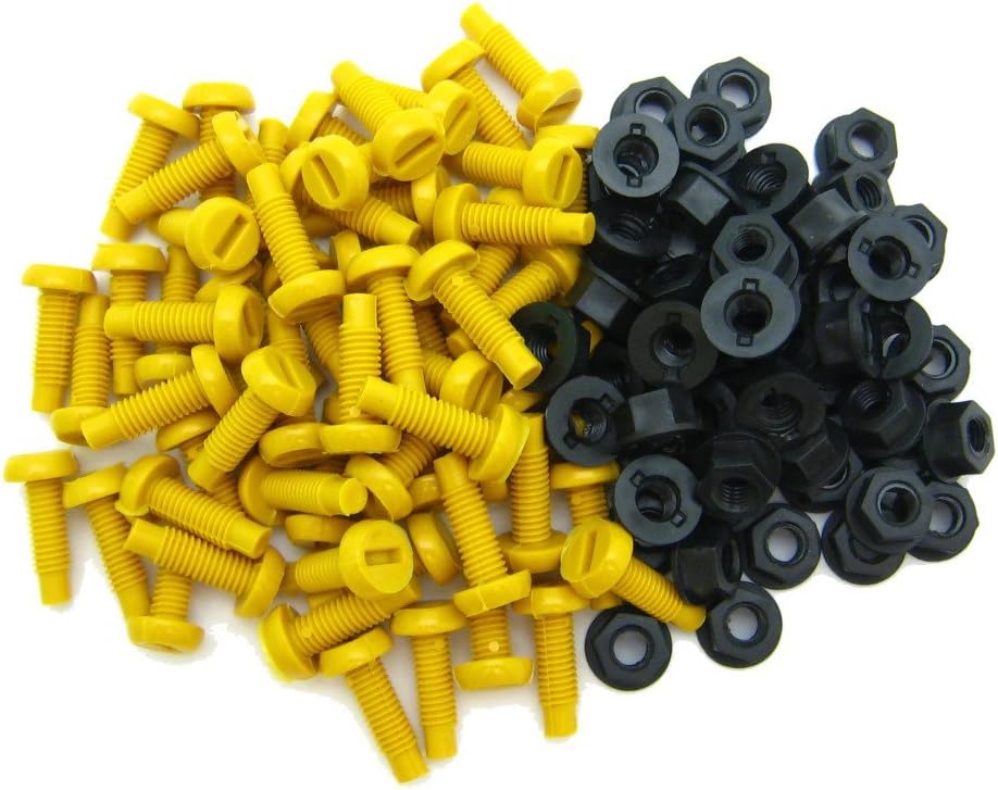 All Trade Direct 30 Pk Mixed Colour Plastic Number Plate Bolts & Nuts
