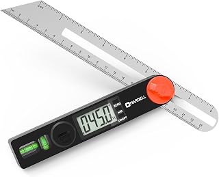 HARDELL 8-Inch Digital Angle Finder T-Bevel Protractor with LED Display, Bubble Levels & ±0.3° Accuracy - Ideal for Woodworkers, Carpenters