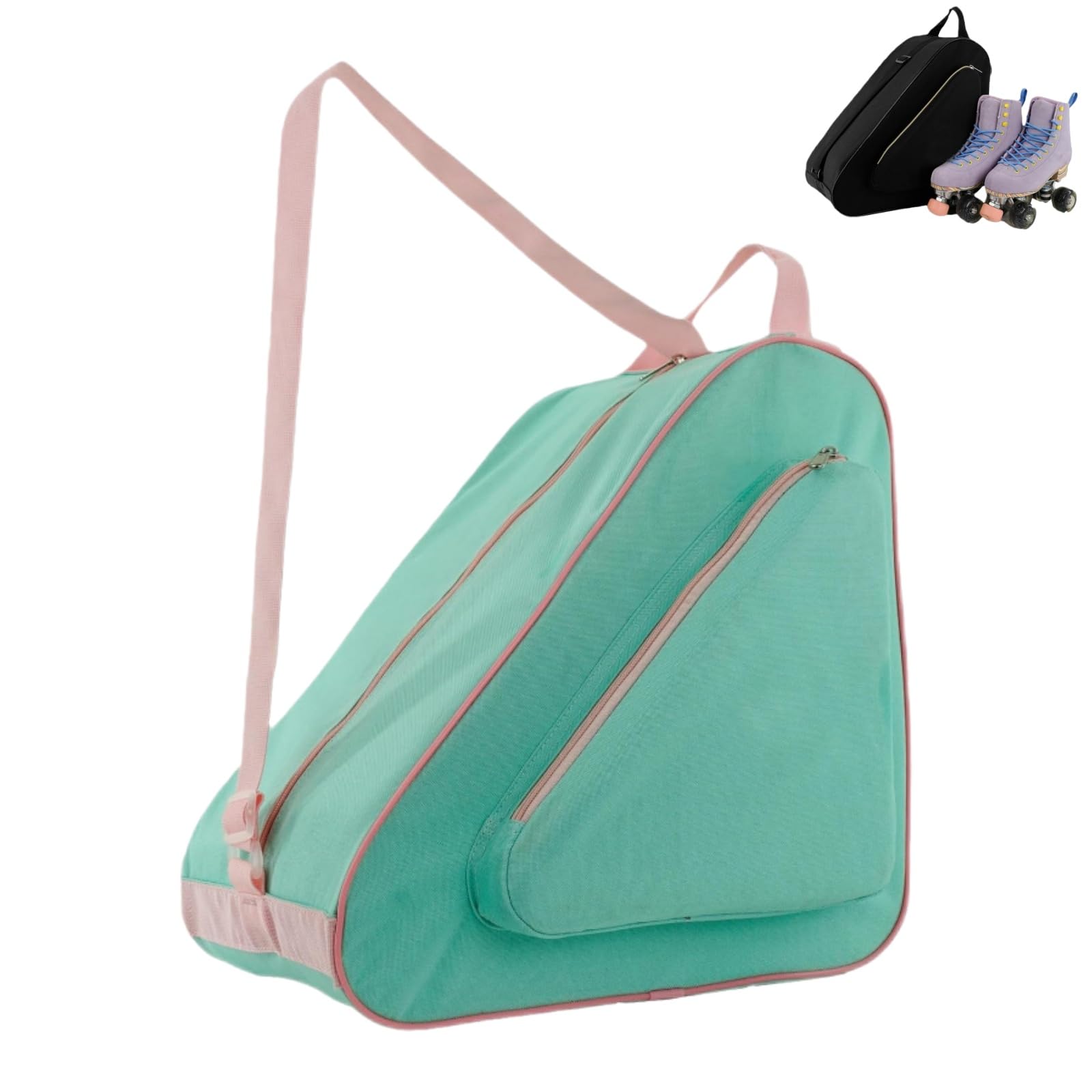 Genérico Bolsa para Patines con Correa Ajustable, Bolsa para Zapatos de Patinaje, Mochila para Patines de Hielo de Cuatro Ruedas Patines Roller, Bolsa para Patines en línea, Porta Patines de Ruedas — view 9
