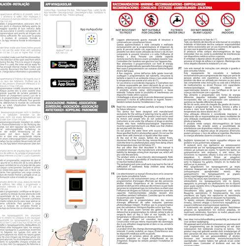 Claber Dual myAquaSolar, Automatischer Zwei-Wege-Bewässerungscomputer mit integriertem Photovoltaikmodul