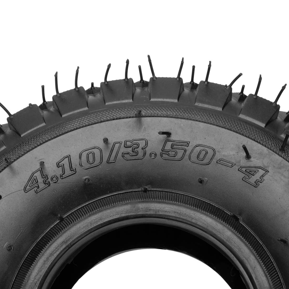 FVRITO Set di due pneumatici 4.10/3.50-4 4.10-4 410-4 e camera d'aria con valvola piegata di ricambio per tosaerba, camion, carriola, rimorchi, carrelli, carri, spazzaneve, compressori, generatori di