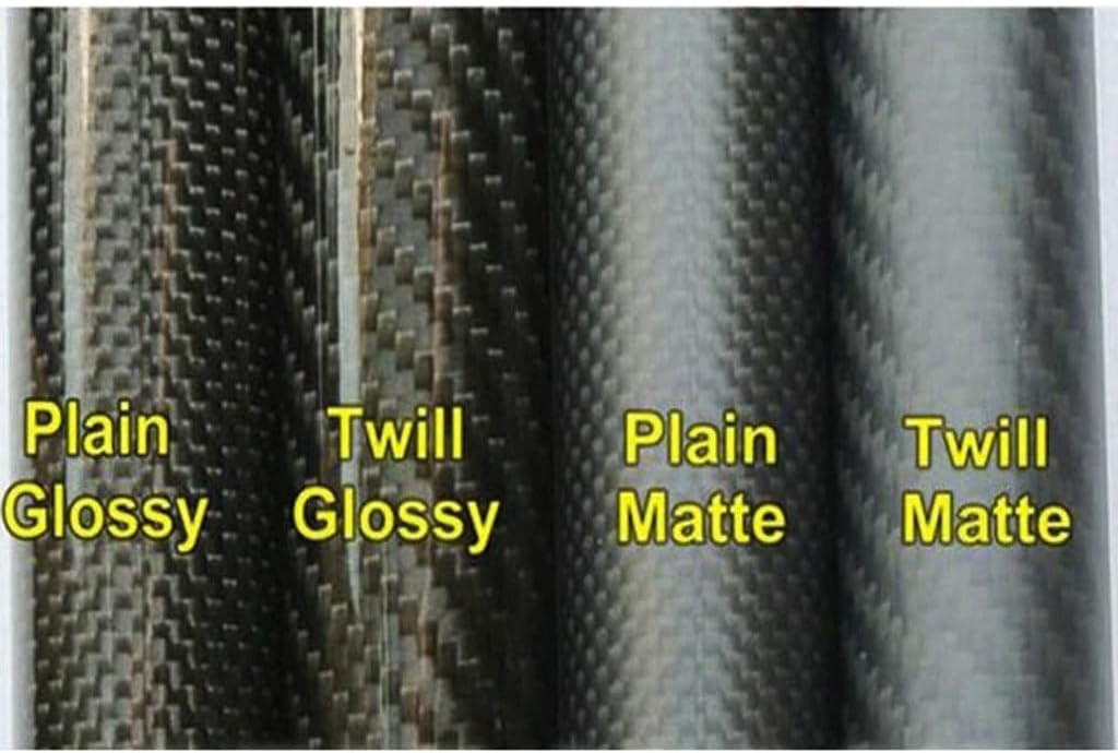 2pcs 3K Carbon Fiber Circular Tube, Thickness 1mm OD 21mm 23mm 25mm 28mm 30mm Carbon Fiber Hollow Tube for UAV Model Materials(21x19x500mm)