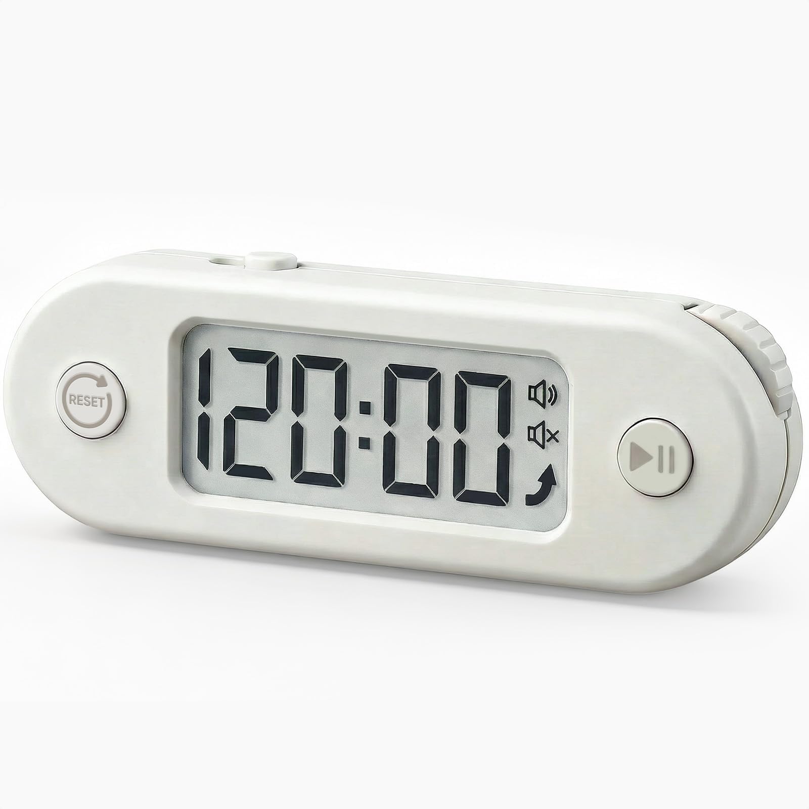 Digital Timer for Kids, Countdown Timer with Rotary Knob, Silent & Sound Modes, Large Display, Easy Reset for Kitchen, Cooking, Egg, Classroom, Teacher, Exercise, Study